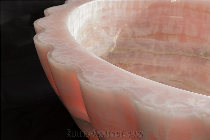 Pink Onyx Bathtub