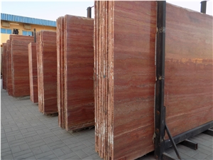 Azarshahr Red Travertine Slabs