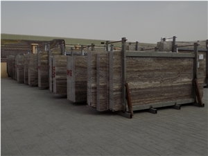 Silver/Grey Travertine Slabs