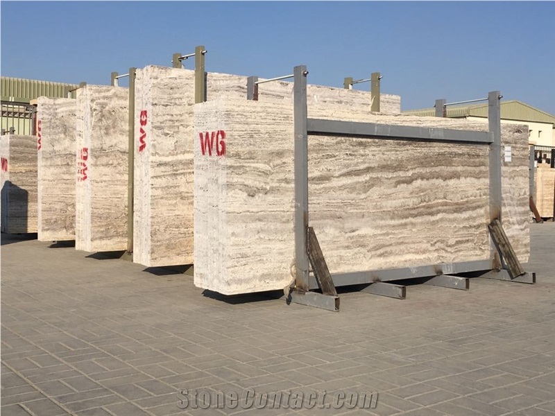 Silver/Grey Travertine Slabs & Tiles