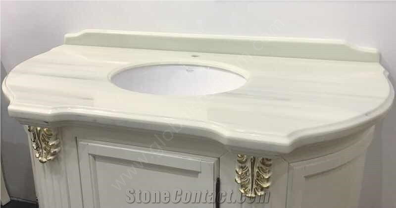 Light Grey Timber Nano Crystal Stone Vanity Top