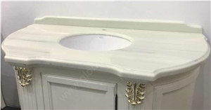 Light Grey Timber Nano Crystal Stone Vanity Top