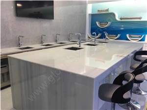 Light Grey Timber Nano Crystal Stone Vanity Top