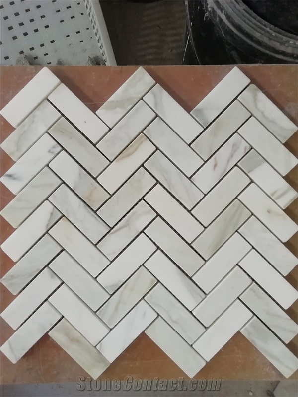 Italian Carrara White Marble Mosaic