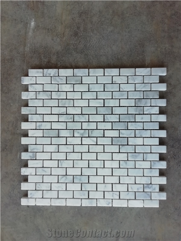 Italian Carrara White Marble Mosaic