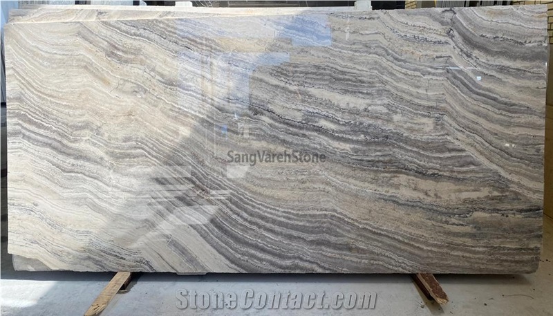 Silver Travertine Cross Cut