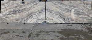 Silver Travertine Cross Cut