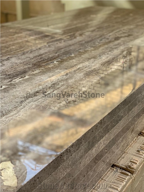 Silver Travertine Slab & Tiles Vein Cut