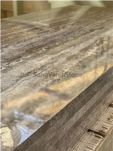 Silver Travertine Slab & Tiles Vein Cut