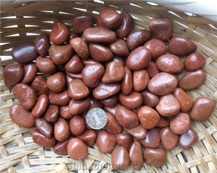 High Polished Red River Pebble Stone Nj-001