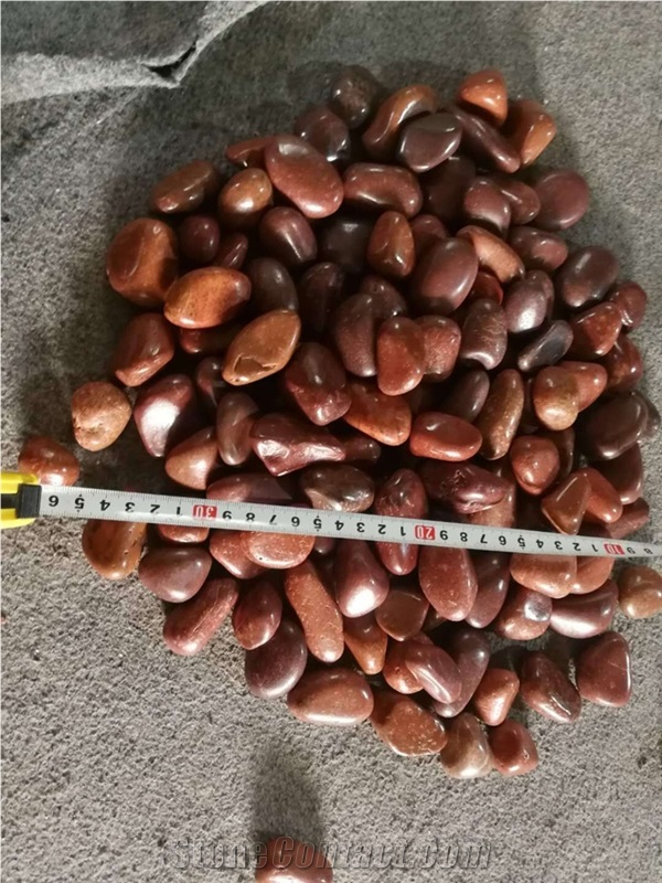 High Polished Red River Pebble Stone Nj-001