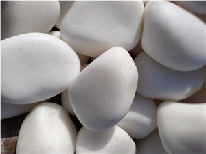 Honed Snow White Pebble Stone