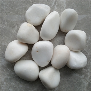 Honed Snow White Pebble Stone