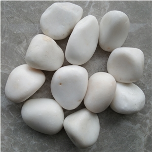 Honed Snow White Pebble Stone