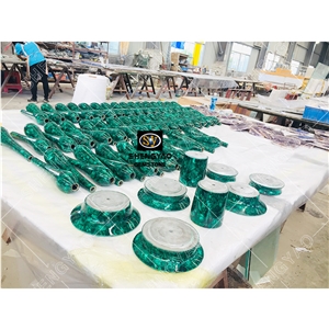 Custom Malachite Green Balustrade Custom Malachite Green Balustrade