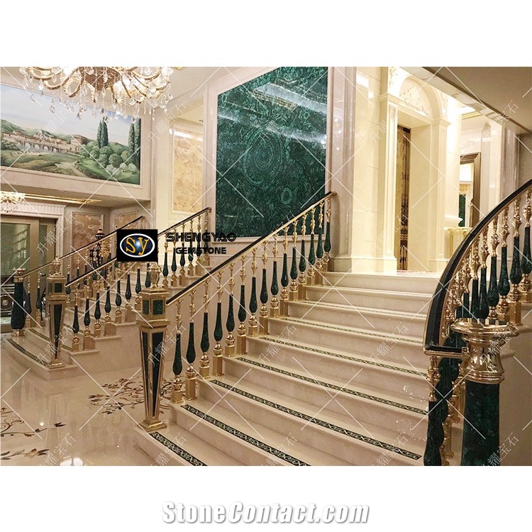Custom Malachite Green Balustrade