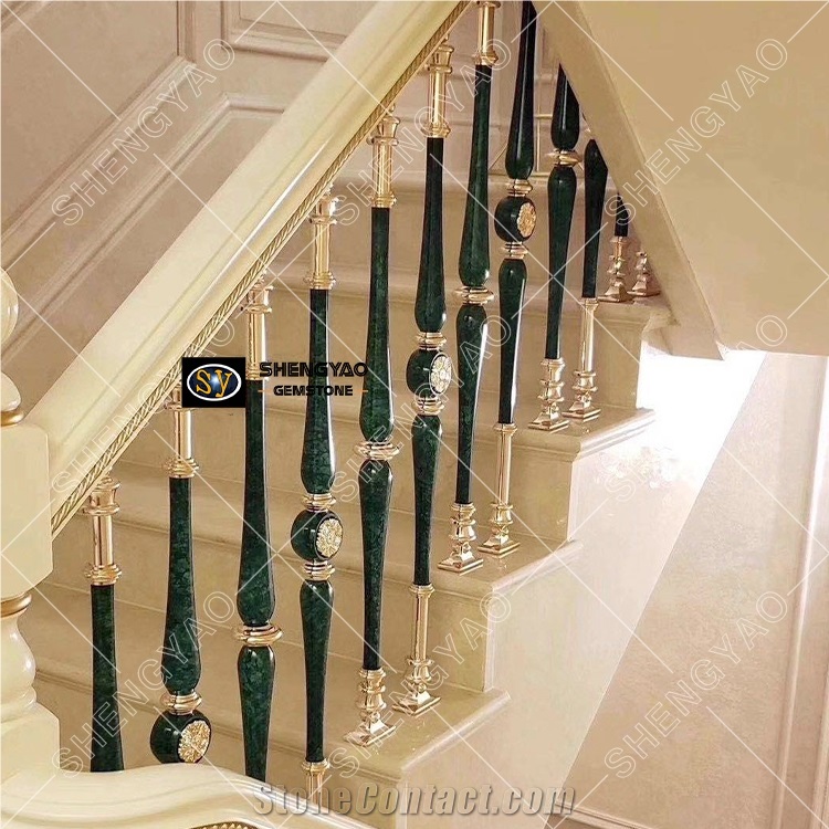 Custom Malachite Green Balustrade