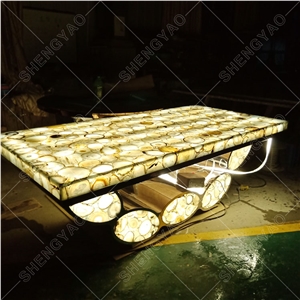 Modern Living Room Dining Tables Agate Countertops