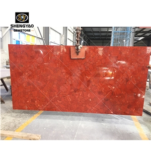 Red Gemstone Decorative Slab Tile