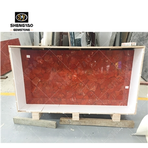Red Gemstone Decorative Slab Tile