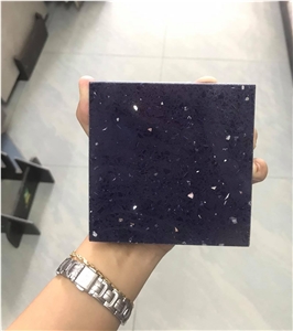 Blue Glitter Quartz Slabs