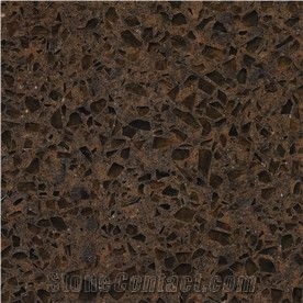 Coffee Brown Quartz Stone Slab