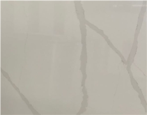 Cream White Calacatta Luccia Quartz Slabs