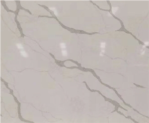 Cream White Calacatta Quartz Slabs