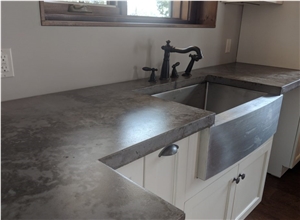 Grey Cement Ash Quartz Countertop