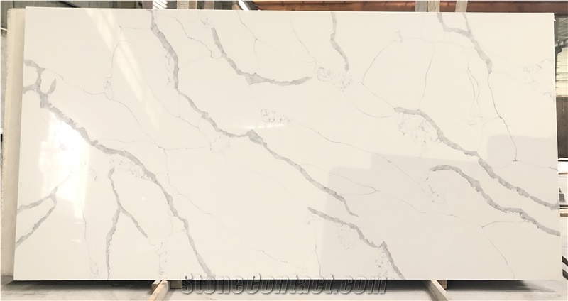 Ivory White Calacatta Laza Quartz Slabs