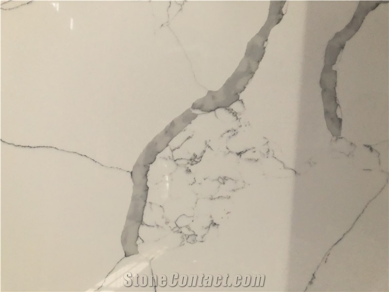 Ivory White Calacatta Laza Quartz Slabs