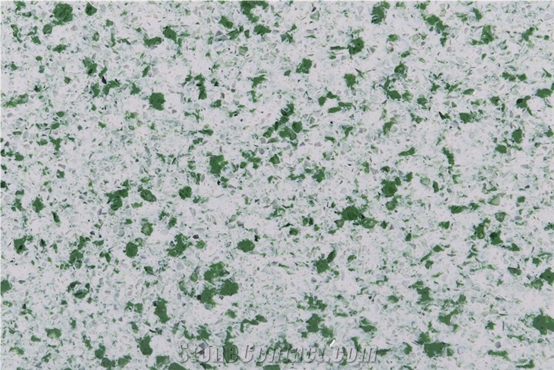 Jade Green Multicolor Quartz Slabs