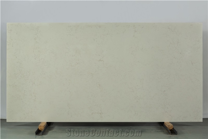 Light Gray Big Pattern Quartz Slabs