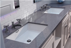 Monochrome Grey Quartz Vanity Top Monochrome Grey Quartz Vanity Top