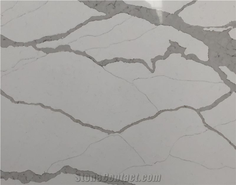 New Ivory Calacatta Quartz Slabs