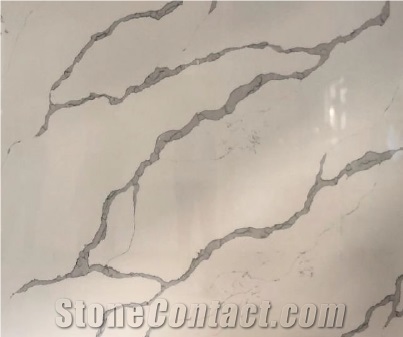 Parchment White Calacatta Laza Quartz Slabs