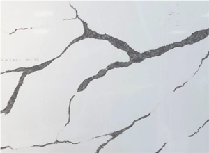 Pure White Calacatta Quartz Stone Slabs