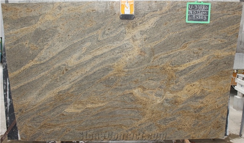 Golden Canyon Granite Slabs, India Gold Granite