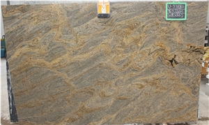 Golden Canyon Granite Slabs, India Gold Granite