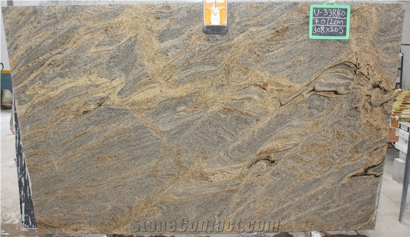 Golden Canyon Granite Slabs, India Gold Granite