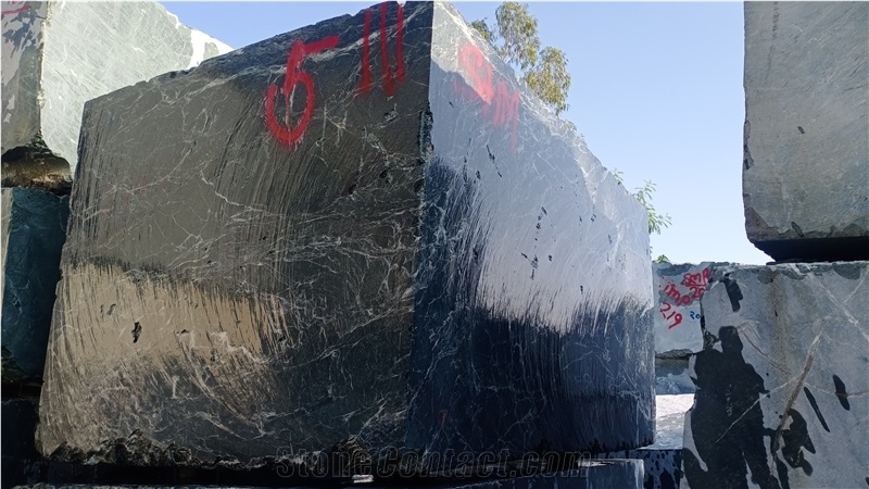 Spider Green Marble Blocks from India