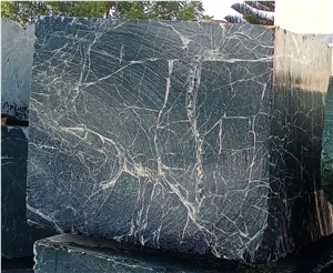 Spider Green Marble Blocks from India