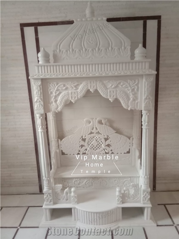 Makrana White Marble Carved Temple