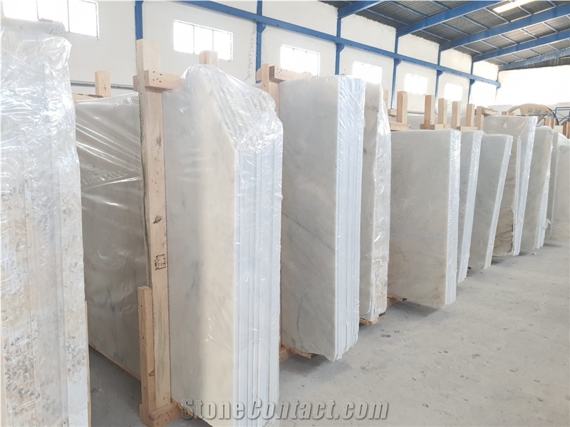 White Turkish Marble Slabs, Marble Slabs