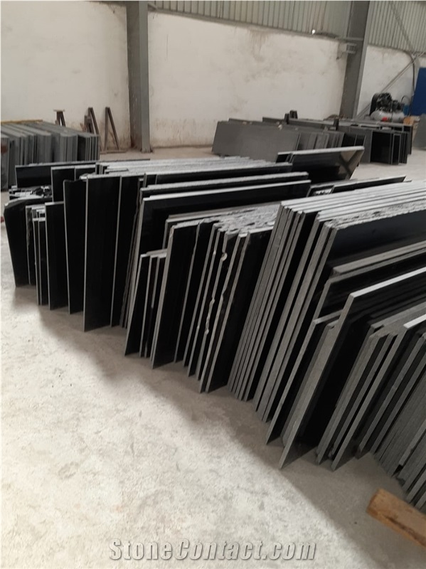 Under & Below Size Polished Black Galaxy Slabs