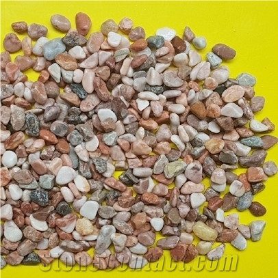 Natural Tumbled Pink Pebble Stone from Vietnam