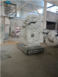 Ancestral Hall Memorial Temple Garden Marble Lion