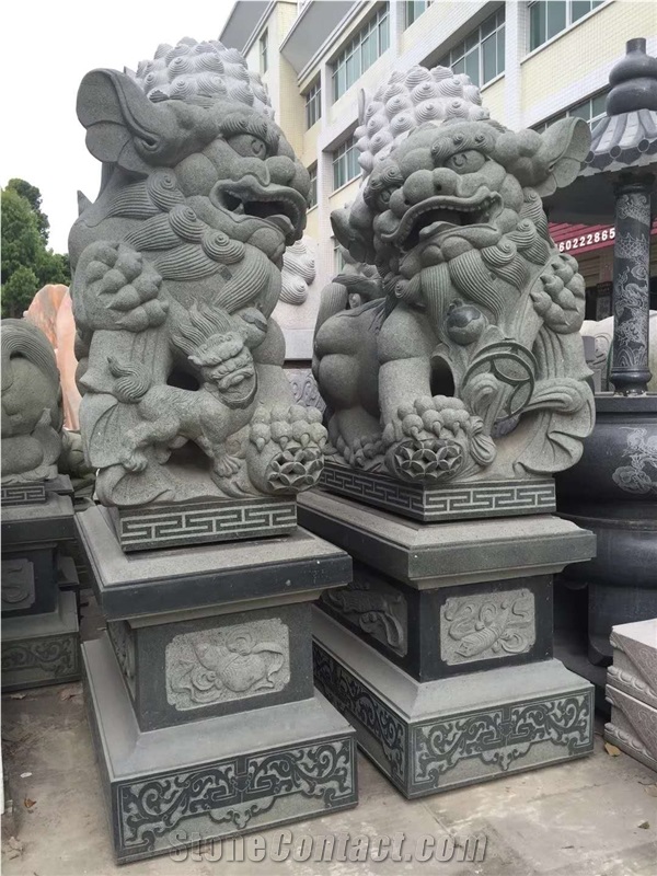 Ancestral Hall Memorial Temple Garden Marble Lion