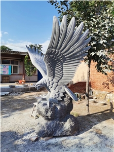 Eagle Statue Stone Garden Landscape Sculpture