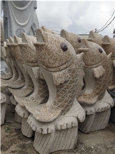 Fish Animal Granite Stone Sculpture Garden Statues